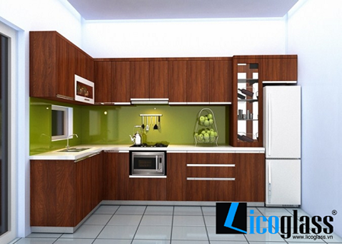 Mẫu kính màu ốp bếp Mẫu kính màu ốp bếp