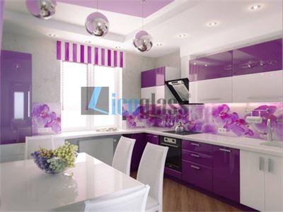 KÍNH ỐP BẾP MÀU TÍM 