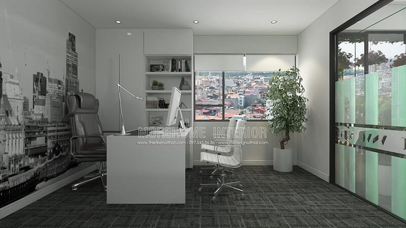 Thiết kế nội thất văn phòng làm việc giáo đốc hiện đại